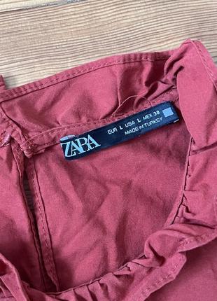 Блуза-топ теракотова zara3 фото