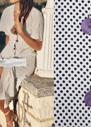 Новое невероятное платье в горошек от zara. новое без ценника