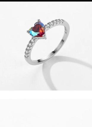 Кольцо с разноцветным камешками,17