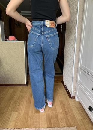 Levis высокие прямые женские джинсы жаткие джинс.