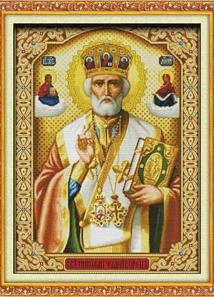 Набір для вишивання за нанесеною на канву схемою "pope".aida 14ct printed , 52*66 см