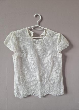 Ажурні блузи біла, персикова та чорна