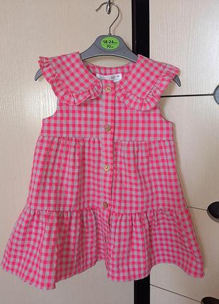 Летнее платье для девочки zara 86-92р