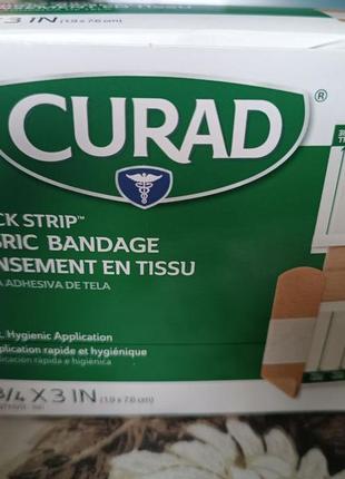 Высококачественные пластыри curad 19х76 мм 100 шт