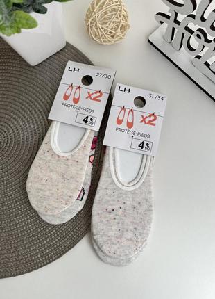 Шкарпетки слідочки для дівчинки 27-30, 31-34 kiabi