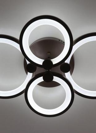 Люстра потолочная led с пультом 25587 коричневый 10х62х39 см.