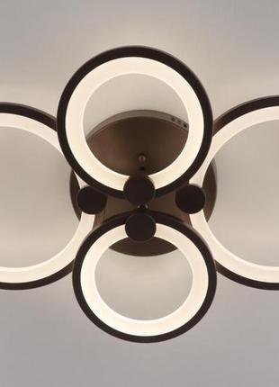 Люстра потолочная led с пультом 25587 коричневый 10х62х39 см.