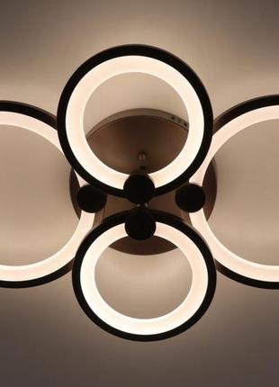 Люстра потолочная led с пультом 25587 коричневый 10х62х39 см.