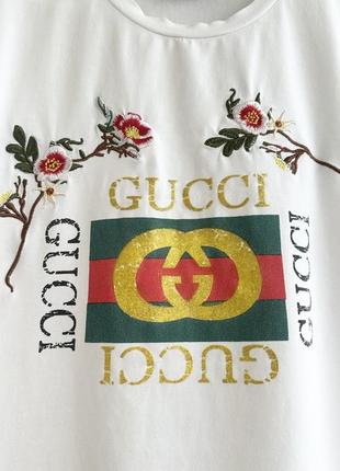 ❤️❤️❤️білосніжна футболка дорогого бренду gucci італія3 фото