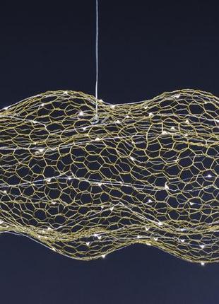 Люстра подвесная led 27655 золото 25-200х50х120 см.