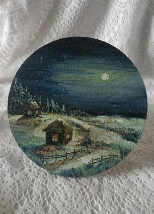 Картина масляными красками миниатюрная