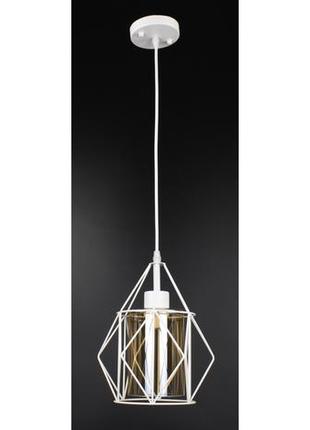 Люстра подвесная loft на 1 лампочку 27061 белый 35-110х21х21 см.