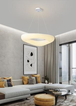 Люстра подвесная led 27240 белый 30-120х52х65 см.