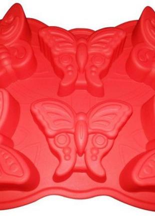 Форма силіконова для випічки кексів empire метелики em-7119 4х23х32 см