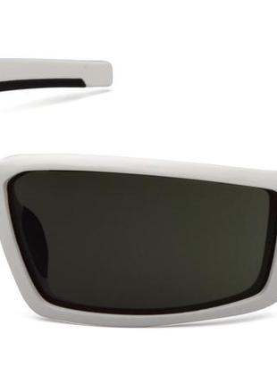 Очки защитные venture gear pagosa white (forest gray) anti-fog, серо-зеленые в белой оправе