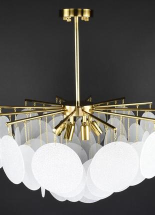 Люстра потолочная на 6 лампочек 27510 латунь 62-92х62х62 см.