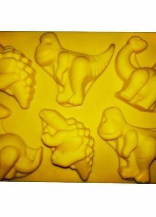 Форма силіконова для випічки кексів empire динозаври em-7171 3х21х29 см