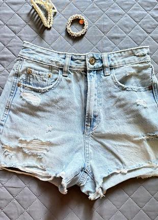 Джинсовые шорты stradivarius