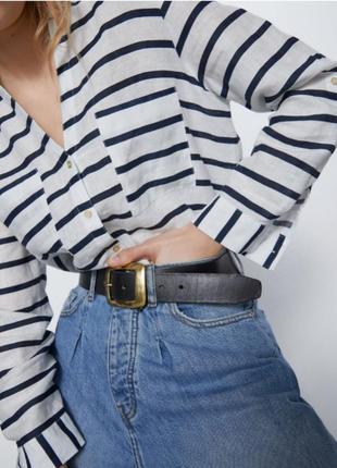 Рубашка из льна zara