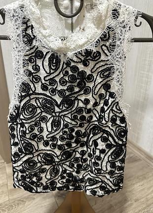 Мереживний блузка топ