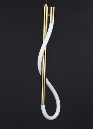 Люстра подвесная led 27640 латунь 85-180х14х10 см.