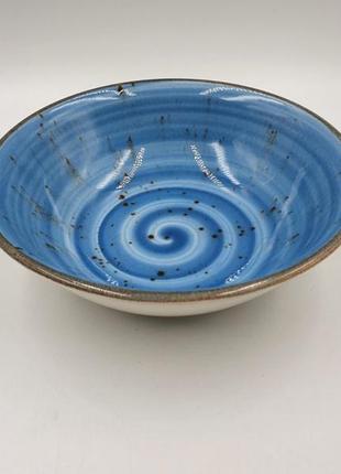 Пиала tulu spiral-blue-16 450 мл 16 см голубая