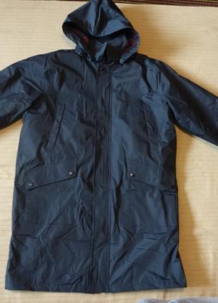 Фирменный непромокаемый утепленный плащ цвета navy cotton traders waterproof/windproof xl