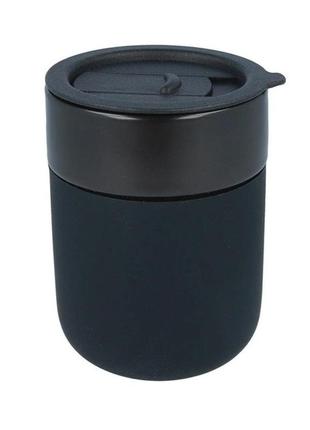 Кухоль з кришкою для кави cute travel mugs 295-black 295 мл чорний