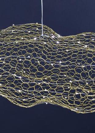 Люстра підвісна led 27654 золото 25-200х45х100 см.10 фото