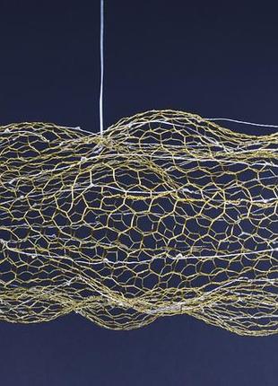Люстра підвісна led 27654 золото 25-200х45х100 см.7 фото