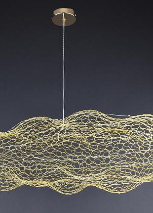 Люстра підвісна led 27654 золото 25-200х45х100 см.2 фото