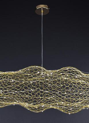 Люстра підвісна led 27654 золото 25-200х45х100 см.4 фото