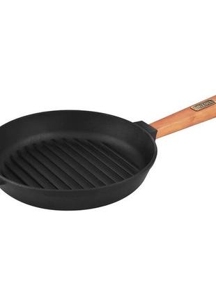 Сковорода-гриль чугунная brizoll optima o2440g-p 24 см