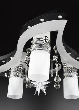 Люстра стельова космос з кольоровим led підсвічуванням та авто відключенням з пультом 25180 чорний 20х50х50 см.