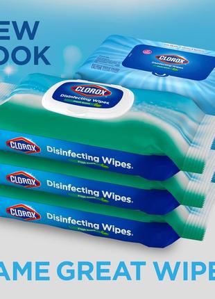 Універсальні серветки для прибирання clorox disinfecting wipes, 75 шт.