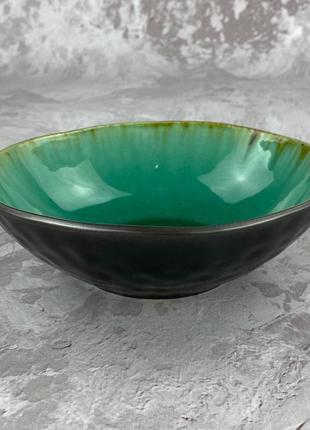 Салатник olens зелена лагуна jm-1154 17,5х5 см зелений