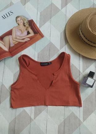Топ майка в рубчик prettylittlething размер s, m