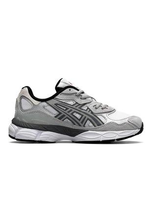 Новинка топові жіночі кросівки asics gel - nyc white steel gray3 фото