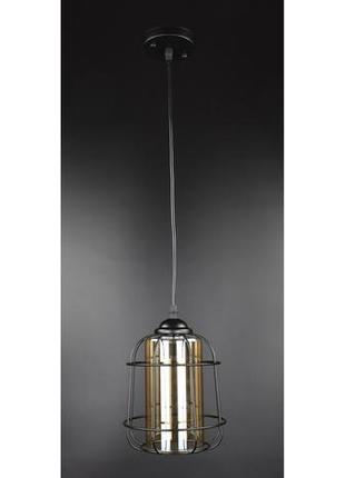 Люстра подвесная loft на 1 лампочку 26962 черный 30-100х17х17 см.