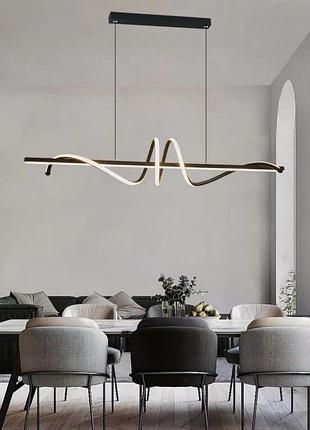 Люстра подвесная led 26972 черный 30-100х20х100 см.7 фото