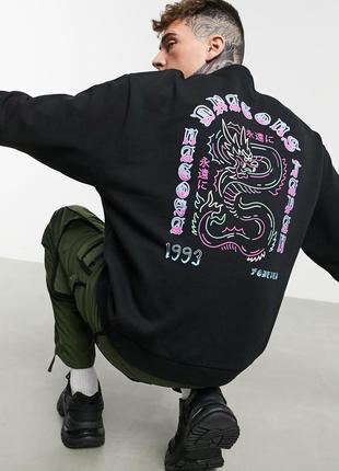 Світшот asos oversized with dragon back print