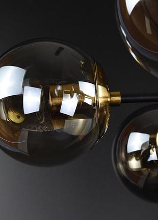 Люстра стельова на 6 лампочок 26487 латунь 26х65х65 см.3 фото