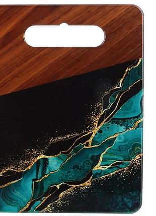 Подставка под горячее bona di зеленый мрамор 858-701 15х20 см зеленая