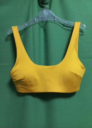 Яскраво-жовтий топ ліф купальний із вкладками h&m
