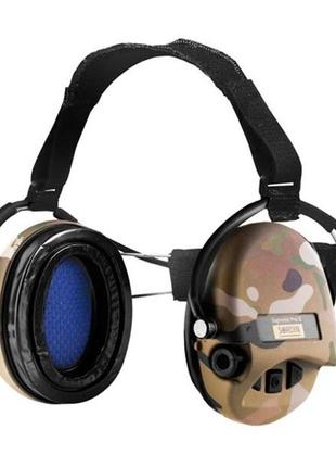 Тактические активные наушники sordin supreme pro-x neckband multicam 76302-x-06-s с задним держателем под шлем