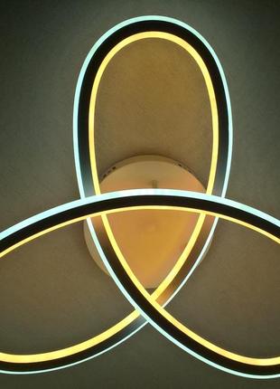 Люстра стельова led з пультом 25652 білий 13х55х55 см.