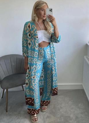 Костюм! туніка та штани костюм із віскози від zara