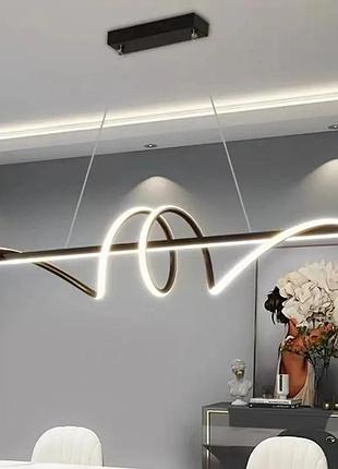 Люстра подвесная led 27015 черный 30-100х20х120 см.