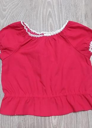 Топ кофточка блуза на девочку на возраст 2-4 года (маломерка) состояние нового.