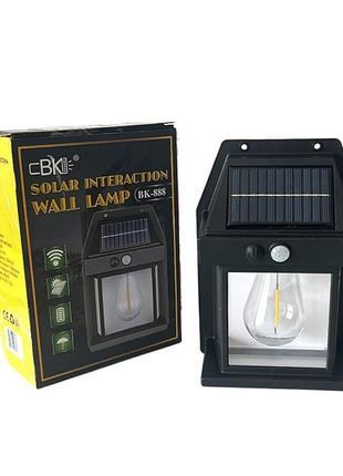 Лампа solar wall lamp k-888 с датчиком движения, 3 режима освещения настенная лампа...